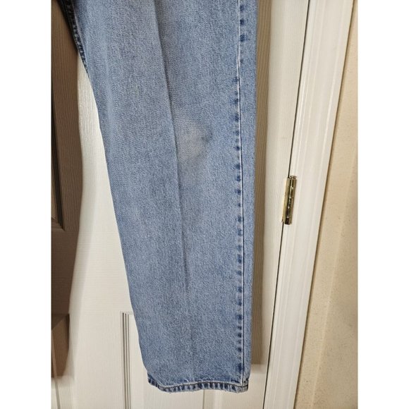 Levis Vintage 2002 550 Blue Jeans Mens 40x32 Tapered Leg Relaxed Fit Light Wash - Picture 3 of 12